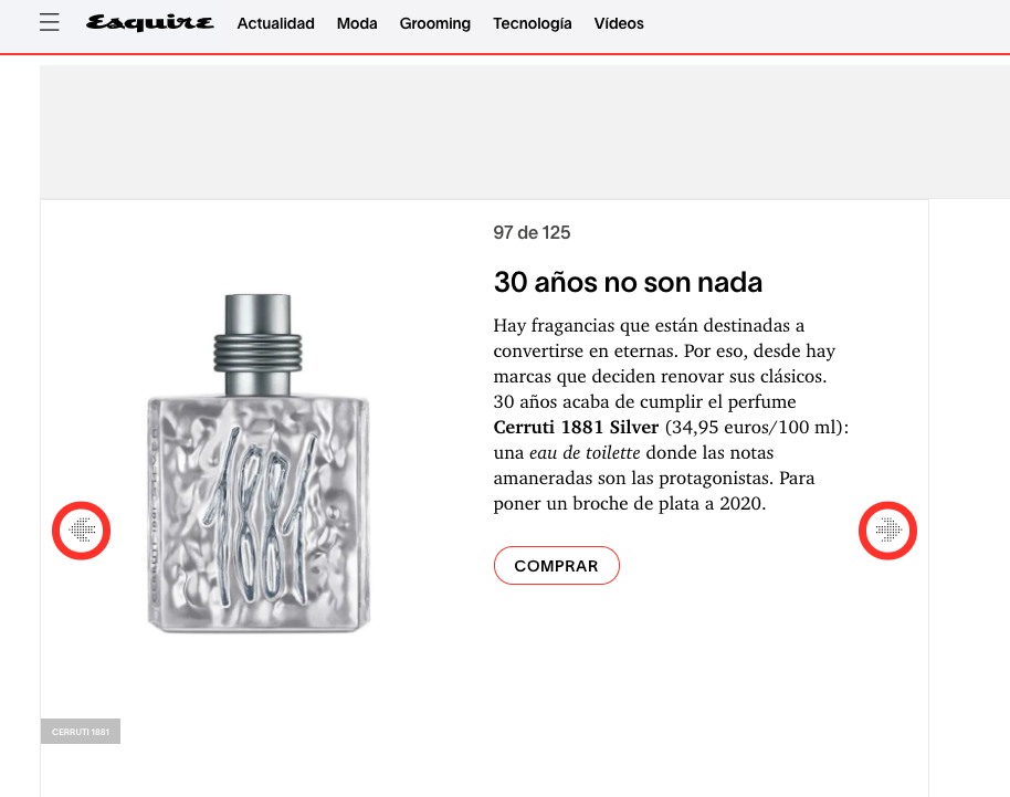 Cerruti 1881 Silver – Esquire